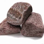 Камень для сауны кварцит малиновый (обвал.) 20 кг