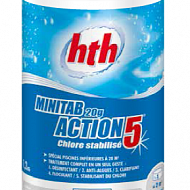 hth Таблетки стабилизированного хлора 5 в 1 Minitab Action 20 гр. 1,2 кг / С800702H1
